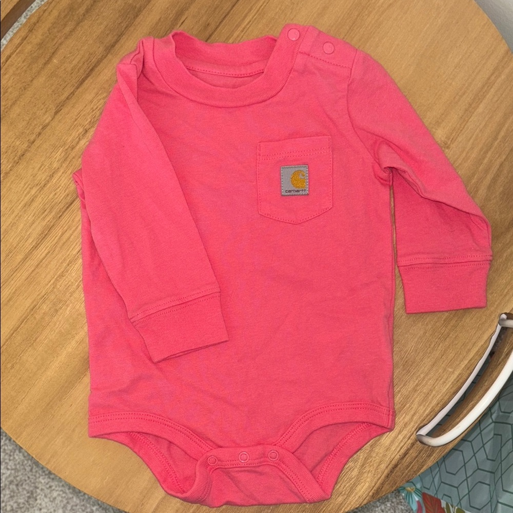 Carhartt Pink Baby Onesie